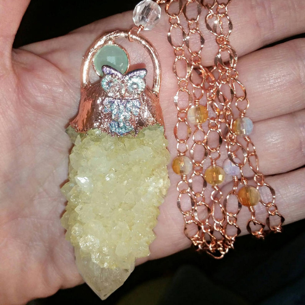 Sunshine Spirit Quartz Owl